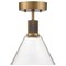 Access Lighting Port Nine Martini, Martini LED SemiFlush, Antique Brushed Brass Finish, Clear Glass 63146LEDD-ABB/CLR - alternate 4